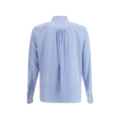 Valentino Blue Cotton Pattern Shirt