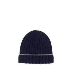 Brunello Cucinelli Blue Cashmere Beanie