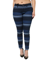 Dolce & Gabbana Blue Striped Cotton Stretch Denim Jeans