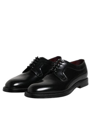 Dolce & Gabbana Black Leather Lace Up Derby Dress Formal Shoes