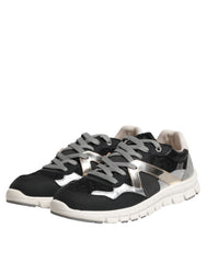 Dolce & Gabbana Multicolor Suede Low Top Men Sneaker Shoes