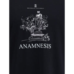 Brunello Cucinelli Black Cotton T-Shirt