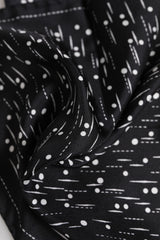 Dolce & Gabbana Black White Printed Square Men Foulard Scarf