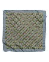 Dolce & Gabbana Gray Green Cactus Print Square Foulard Scarf