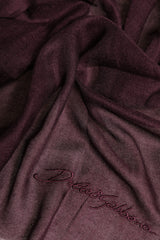 Dolce & Gabbana Maroon Cashmere Neck Warmer Wrap Shawl Scarf