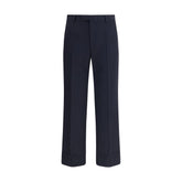 Valentino Blue Fleece Wool Dress Pants