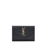 Saint Laurent Black Calf Leather Bos Taurus Wallet