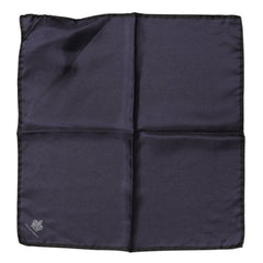 Dolce & Gabbana Blue DG Crown Silk Square Men Foulard Scarf