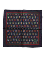 Dolce & Gabbana Multicolor Medals Square Foulard Scarf