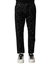 Dolce & Gabbana Gray Cotton DG Logo Straight Men Denim Jeans