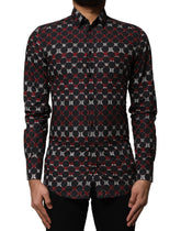 Dolce & Gabbana Multicolor Cotton GOLD Long Sleeves Shirt