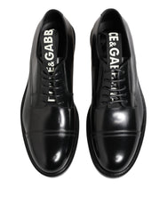 Dolce & Gabbana Black Leather Dress Lace Up Men Formal Shoes