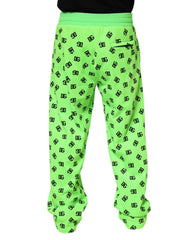 Dolce & Gabbana Green Logo Print Jogger Men Sweatpants Pants