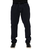 Dolce & Gabbana Black Cotton Tapered Denim Jeans