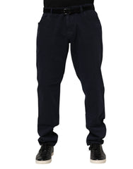 Dolce & Gabbana Black Cotton Tapered Denim Jeans