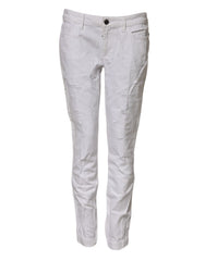 Dolce & Gabbana White Cotton Mid Waisted Women Denim Jeans