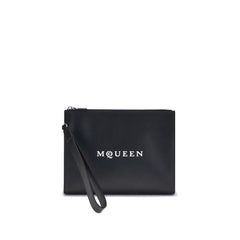 Alexander McQueen Black Calf Leather Bos Taurus Wallet