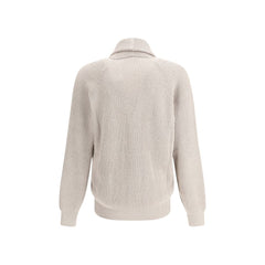 Brunello Cucinelli Beige Cotton Cardigan