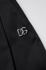 Dolce & Gabbana Black Cotton HighWaist Wide Leg Pants