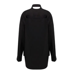Balenciaga Black Cotton Long Dress