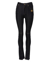Dolce & Gabbana Blue Cotton High Waist Skinny Denim Jeans