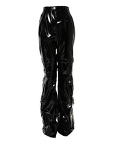 Dolce & Gabbana Black High Waist Cargo Bootcut Pants