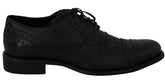 Dolce & Gabbana Blue Leather Wingtip Oxford Dress Shoes