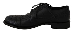 Dolce & Gabbana Blue Leather Wingtip Oxford Dress Shoes