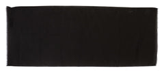 Dolce & Gabbana Dark Gray Virgin Wool Striped Pattern Wrap Scarf