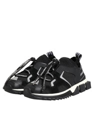 Dolce & Gabbana Black White Logo Sorrento Sneakers Shoes