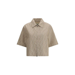 Fendi Chambray cropped Jacket