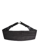 Dolce & Gabbana Black Men 100% Silk Belt Wide Waist Cummerbund