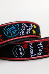 Dolce & Gabbana Black Cotton Printed Women Bag Accessory Shoulder Strap