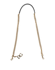 Dolce & Gabbana Brown Leopard Gold Brass Chain Accessory Shoulder Strap