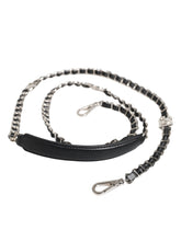 Dolce & Gabbana Black Leather DG Logo Chain Bag Shoulder Strap