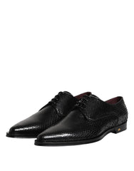 Dolce & Gabbana Black Leather Lace Up Dress Men Derby Shoes