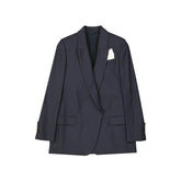 Brunello Cucinelli Blue Virgin Wool Blazer