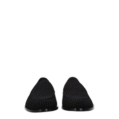 Dolce & Gabbana Black Velvet Slip-On Loafers
