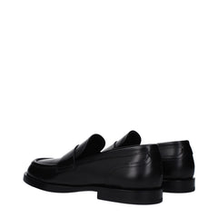 Dolce & Gabbana Black Leather Slip-On Loafers