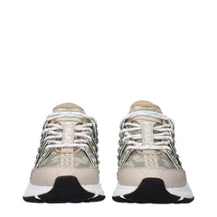 Versace Green Fabric Low Top Sneakers