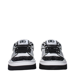 Dolce & Gabbana White Leather Low Top Sneakers