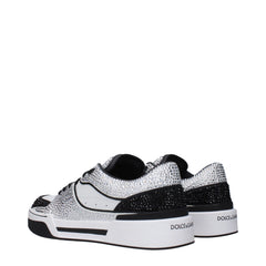 Dolce & Gabbana White Leather Low Top Sneakers