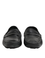 Dolce & Gabbana Black Leather Slip On Mocassin Loafer Shoes