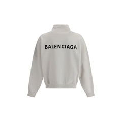 Balenciaga White Cotton Sweatshirt