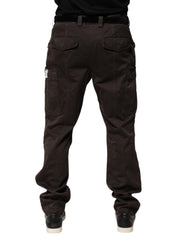 Dolce & Gabbana Brown Cotton Stretch Cargo Men Trouser Pants