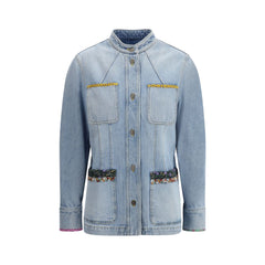 Valentino Blue Cotton Denim Jacket