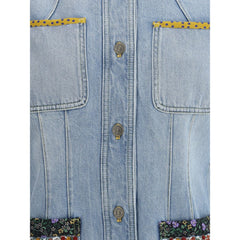Valentino Blue Cotton Denim Jacket