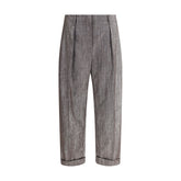 Brunello Cucinelli Brown Polyester Casual Pants