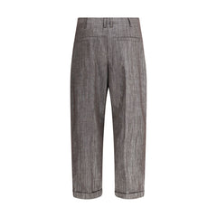 Brunello Cucinelli Brown Polyester Casual Pants