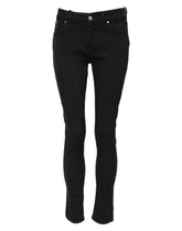 Dolce & Gabbana Black Cotton Skinny Mid Waist Denim Jeans